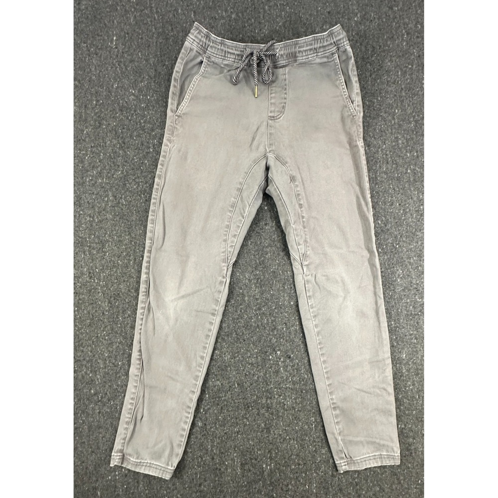 Charles And A Half Pants Mens gray Jogger Tapered Drawstring Stretch Size Small